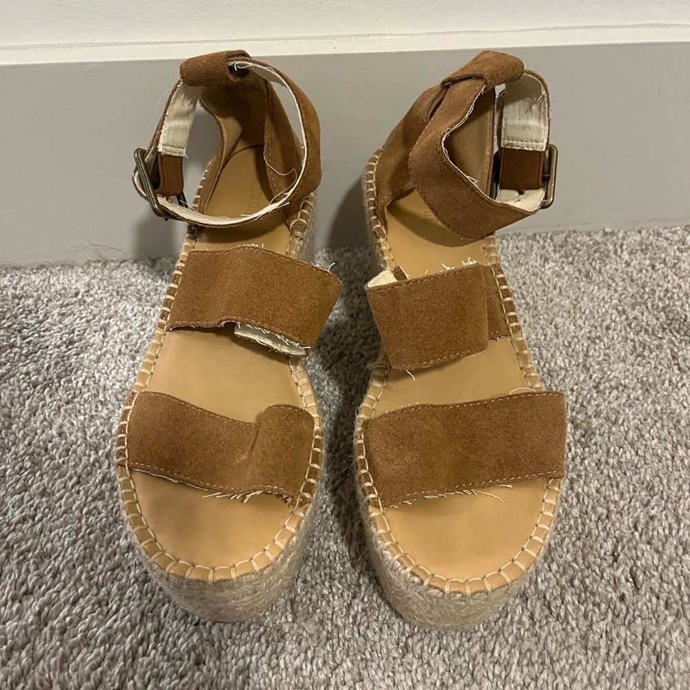 Soludos Tan Suede Espadrille Sandals